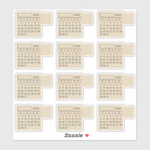 Selbstklebende Index-Tabs Monatlicher Generischer Aufkleber