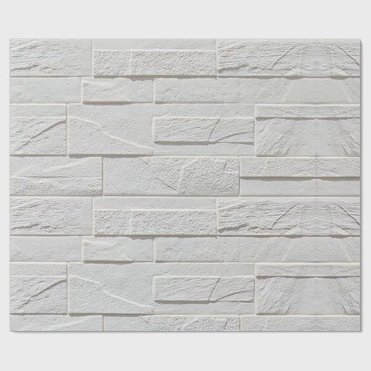Selbstklebende Tapete aus weißem Backstein Geschenkpapier (Flach)