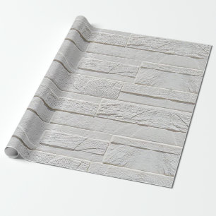 Selbstklebende Tapete aus weißem Backstein Geschenkpapier