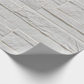 Selbstklebende Tapete aus weißem Backstein Geschenkpapier (Ecke)