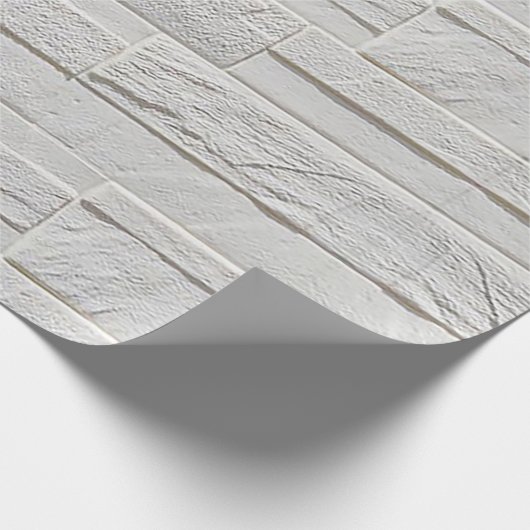 Selbstklebende Tapete aus weißem Backstein Geschenkpapier (Ecke)