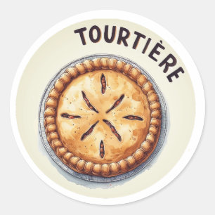 Selbstklebende Tourtière Runder Aufkleber