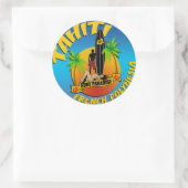 Selbstklebender Tahiti Runder Aufkleber (Tasche)