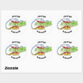 Selbstklebendes Namensschild Runder Aufkleber (Blatt)