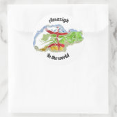 Selbstklebendes Namensschild Runder Aufkleber (Tasche)