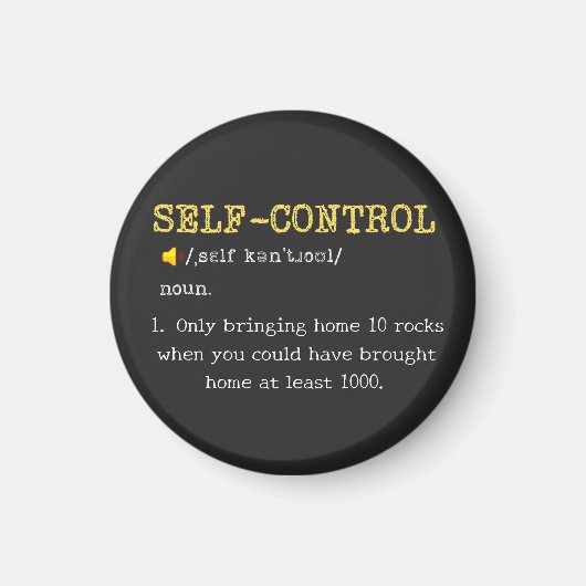 Selbstkontrolle Definition Lustig Personalisiert Magnet (Vorne)