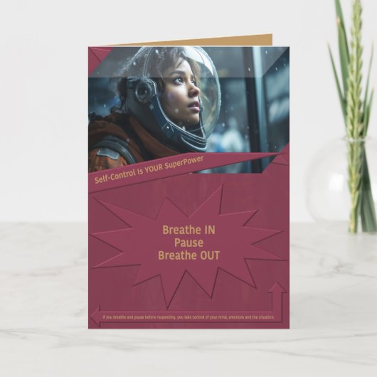 Selbstkontrolle ist Ihr SuperPower Dankeskarte (Vorderseite)