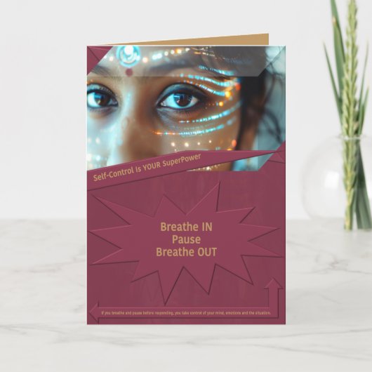 Selbstkontrolle ist Ihr SuperPower Dankeskarte (Vorderseite)