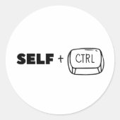 SELBSTKONTROLLE RUNDER AUFKLEBER (Vorderseite)