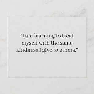 Selbstliebe-Affirmations-Postkarte   Minimalistisc Postkarte