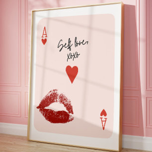 Selbstliebe-Ass-Pink-Ästhetik-Wandposter Poster