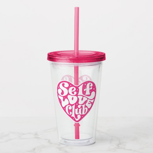 Selbstliebe-Club Acryltrinkbecher (Vorderseite)