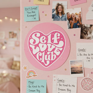 Selbstliebe-Club-Aufkleber Runder Aufkleber