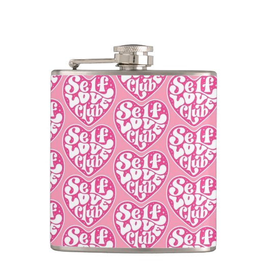 Selbstliebe-Club-Flasche Flachmann (Vorderseite)