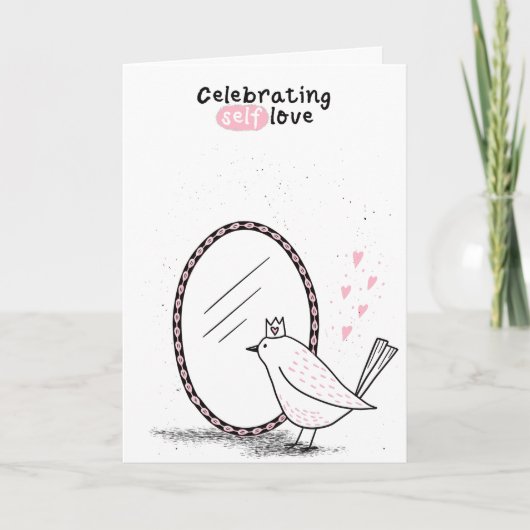 Selbstliebe feiern feiertagskarte (Vorderseite)
