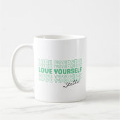 Selbstliebe Mint Wavy Retro Benutzerdefinierter Na Kaffeetasse (Links)
