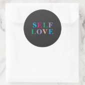 Selbstliebe Runder Aufkleber (Tasche)