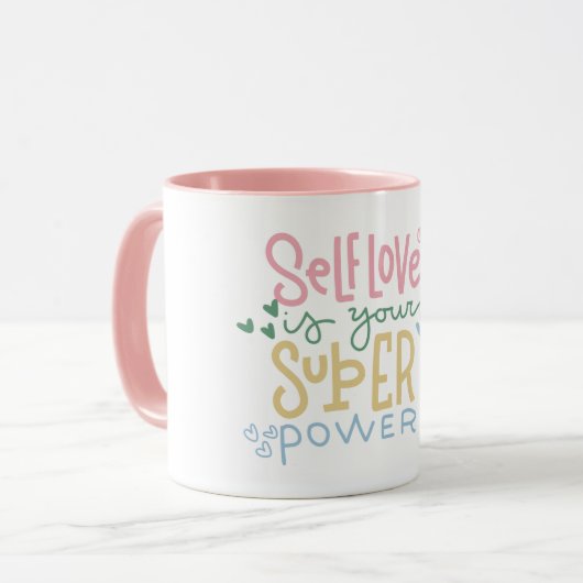 Selbstliebe-Tasse Tasse (Vorderseite Links)