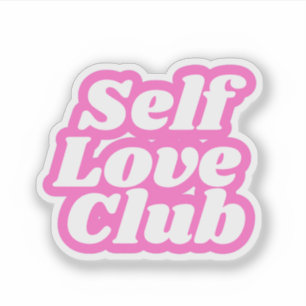 Selbstliebe-Typografie rosa für Mädchen und Frauen Aufkleber