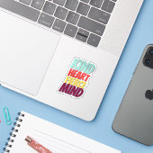 Selbstliebe und Positivität Aufkleber  (Laptop mit iPhone)