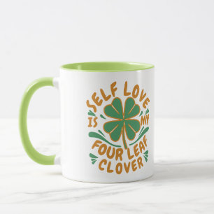 Selbstliebe Vierblattklee Motivierend  Tasse