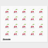 Selbstliebe-Zitat 'Cherry-ish Yourself' Runder Aufkleber (Blatt)