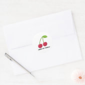 Selbstliebe-Zitat 'Cherry-ish Yourself' Runder Aufkleber (Umschlag)
