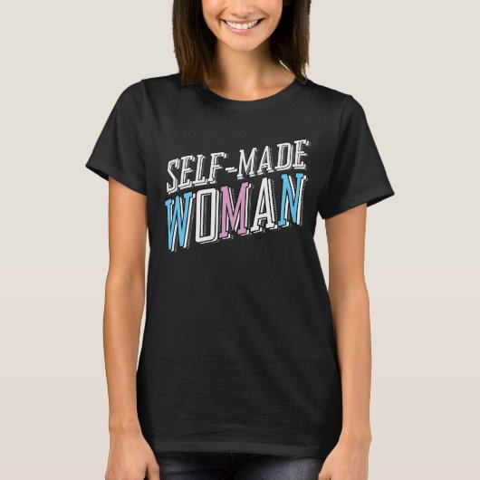 SELBSTMADE FRAU (TRANS PRIDE) T-Shirt (Vorderseite)