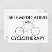 Selbstmedikation mit Zyklotherapie Postkarte (Vorne/Hinten)