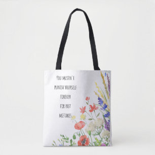 Selbstmitgefühl Blumenzettel Tasche