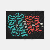 Selbstmord Bewusstsein Depression Angst Psychische Fleecedecke (Vorderseite (Horizontal))