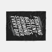 Selbstmord Bewusstsein Depression Angst Psychische Fleecedecke (Vorderseite (Horizontal))