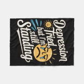 Selbstmord Bewusstsein Depression Angst Psychische Fleecedecke (Vorderseite (Horizontal))