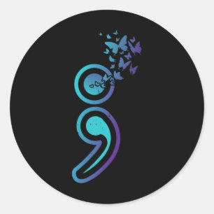 Selbstmord Bewusstsein Psychische Gesundheit Monat Runder Aufkleber