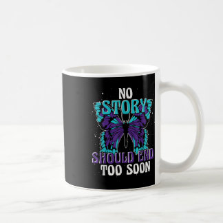 Selbstmord Bewusstsein Ribbon Butterfly Suizid Kaffeetasse