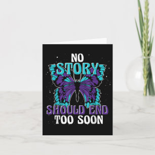 Selbstmord Bewusstsein Ribbon Butterfly Suizid Karte
