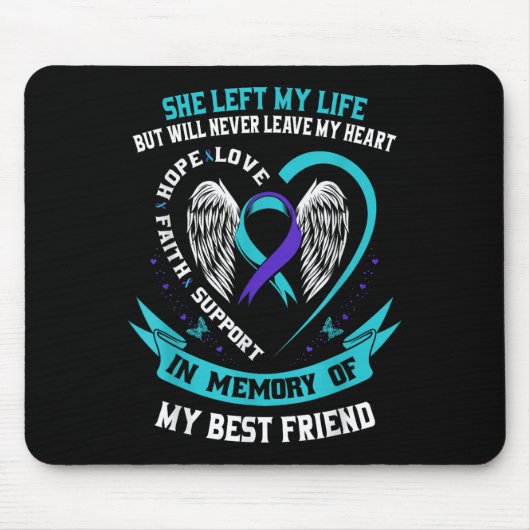 Selbstmord-Bewusstsein Shirt Bester Freund Prävent Mousepad (Vorne)