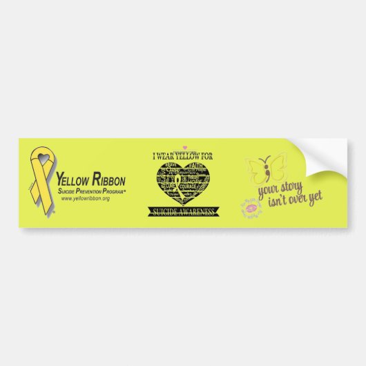 Selbstmord-Bewusstsein und Autoaufkleber (Vorne)