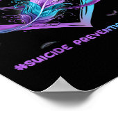 Selbstmord Bewusstsein Wings Angel Ribbon, Suicide Poster (Ecke)