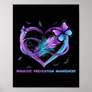 Selbstmord Bewusstsein Wings Angel Ribbon, Suicide Poster