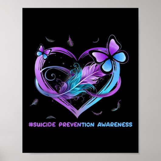 Selbstmord Bewusstsein Wings Angel Ribbon, Suicide Poster (Vorne)
