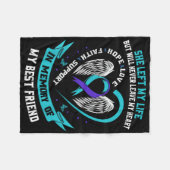 Selbstmord-Bewusstseinsshirt Bester Freund Prävent Fleecedecke (Vorderseite (Horizontal))