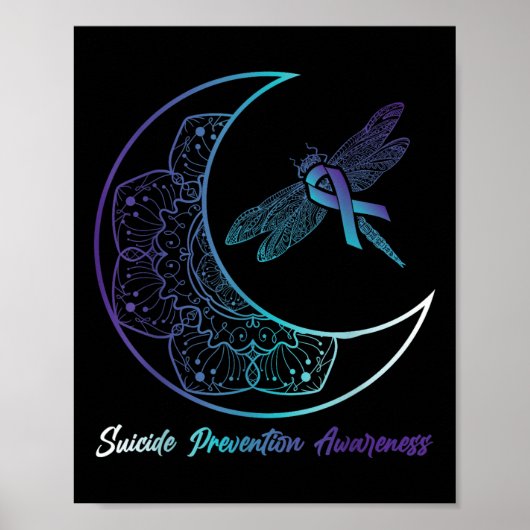 Selbstmord Depression Mond Libelle Prävention bewu Poster (Vorne)