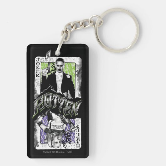 Selbstmord-Gruppe | Joker u. Harley faul Schlüsselanhänger (Rückseite)