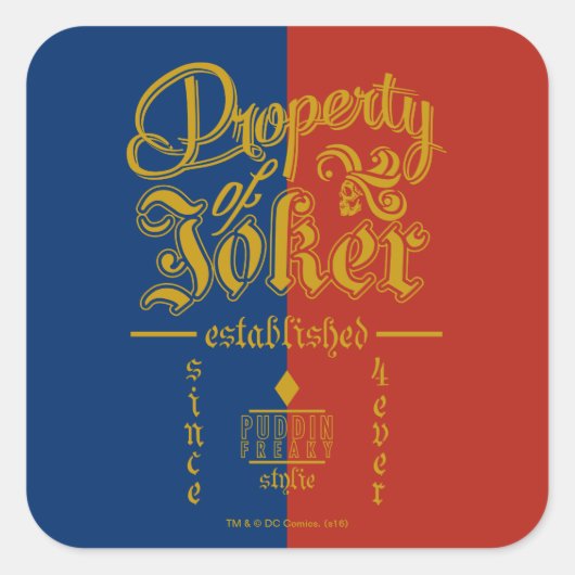 Selbstmord-Gruppe | Puddin Freaky Quadratischer Aufkleber (Vorderseite)