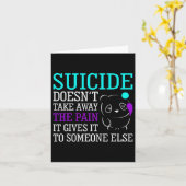 Selbstmord nimmt das Schmerzbewusstsein nicht ab Karte (Gelbe Blume)