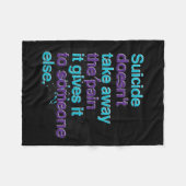 Selbstmord nimmt das schmerzliche Bewusstsein nich Fleecedecke (Vorderseite (Horizontal))