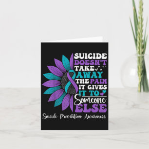 Selbstmord Schmerz Sonnenblume Selbstmord Präventi Karte