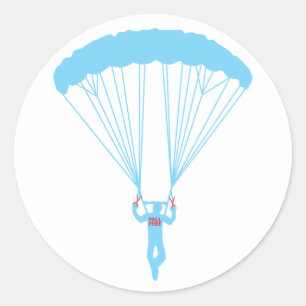 Selbstmord-Skydiving Runder Aufkleber