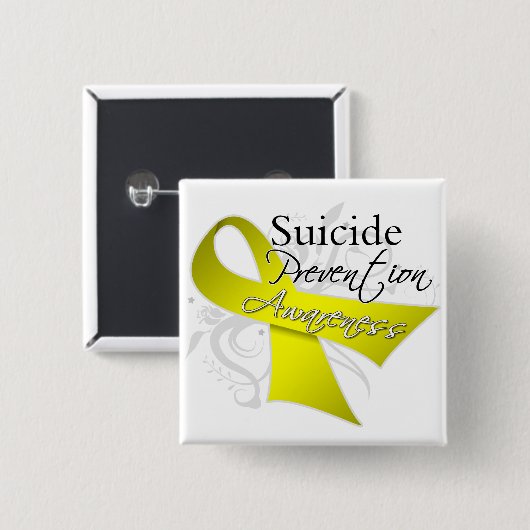Selbstmord-Verhinderungs-Bewusstsein Button (Vorne & Hinten)